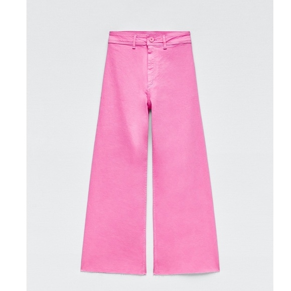 Zara HIGH-WAISTED ZW SAILOR MARINE STRAIGHT JEANS - Picture 2 of 10